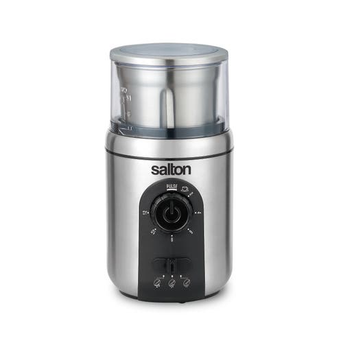 Salton Stainless Steel Intelligent Coffee Grinder In Metallic
