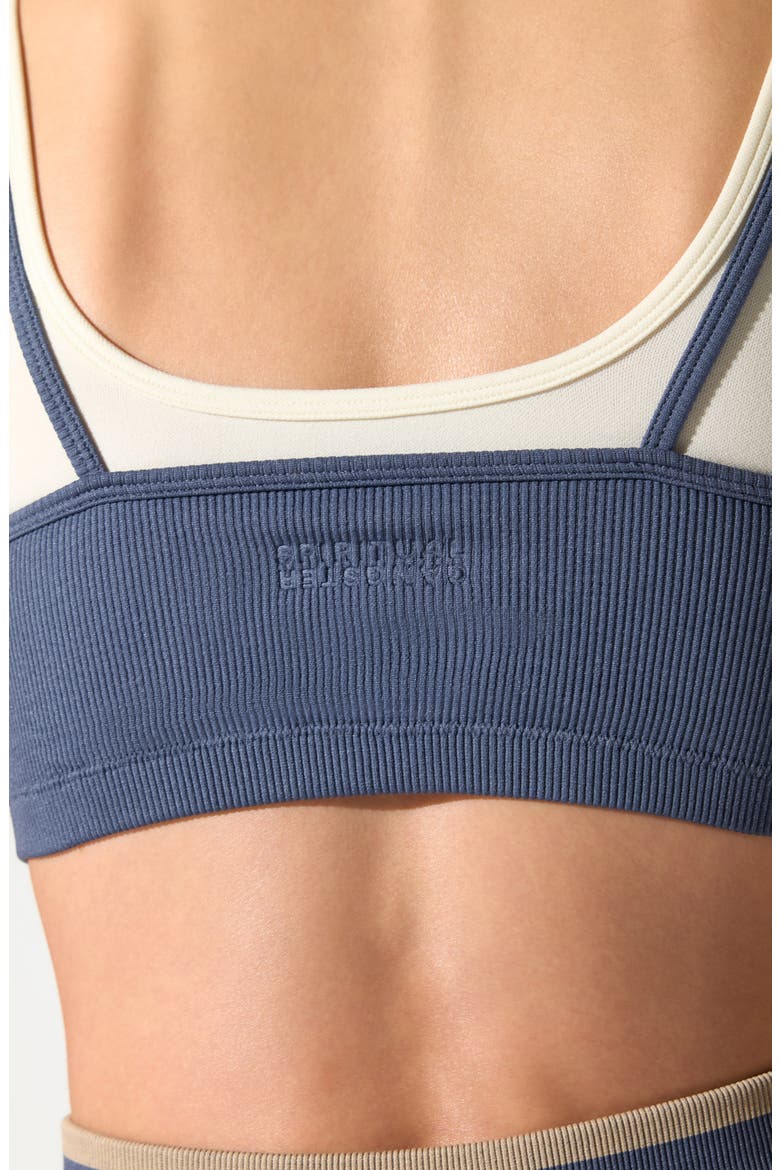 Gemini Longline Sports Bra, Alternate, color, VINTAGE INDIGO