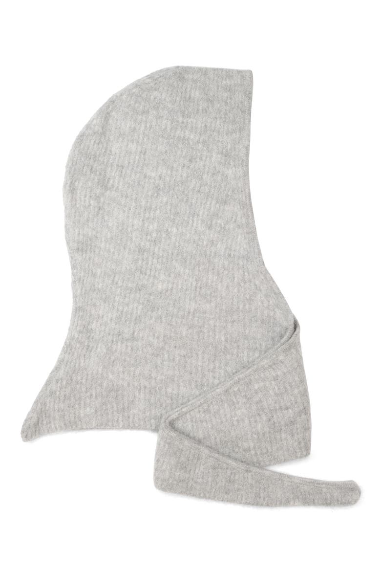 The Alpaca Blend Hooded Scarf, Alternate, color, BLIZZARD GREY