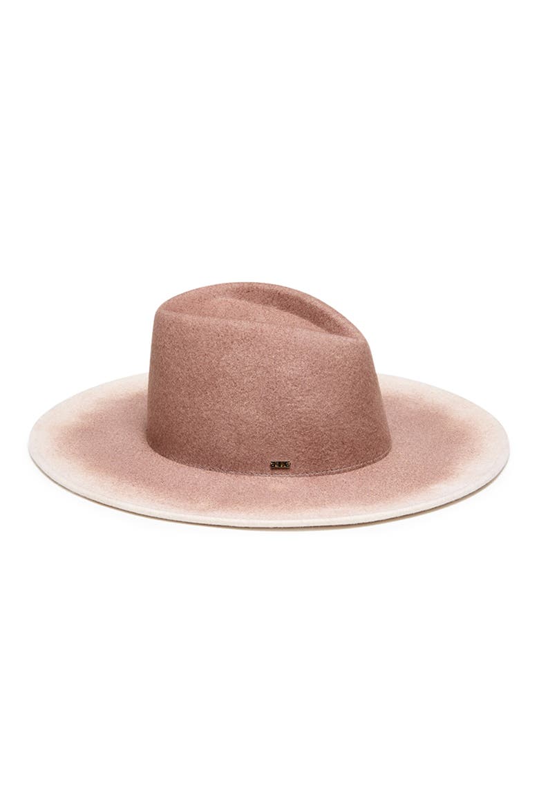Harlowe Gradient Wool Felt Fedora, Main, color, FAWN/IVORY