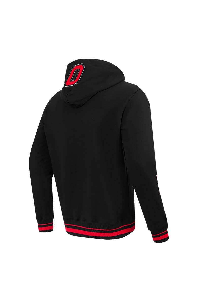 PRO STANDARD Men's Pro Standard Black Ohio State Buckeyes Classic Stacked Logo Fleece Pullover Hoodie, Alternate, color, 