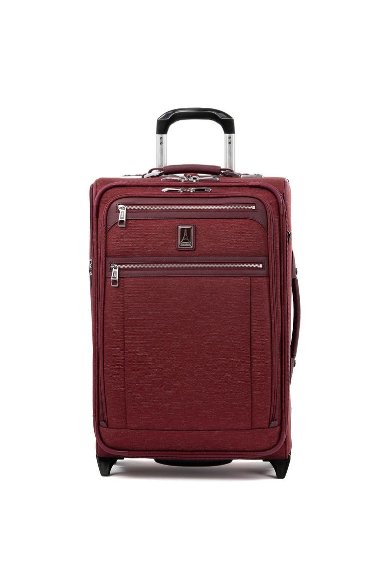 Platinum Elite Softside Expandable 22" Upright Carry On Luggage, Main, color, Bordeaux