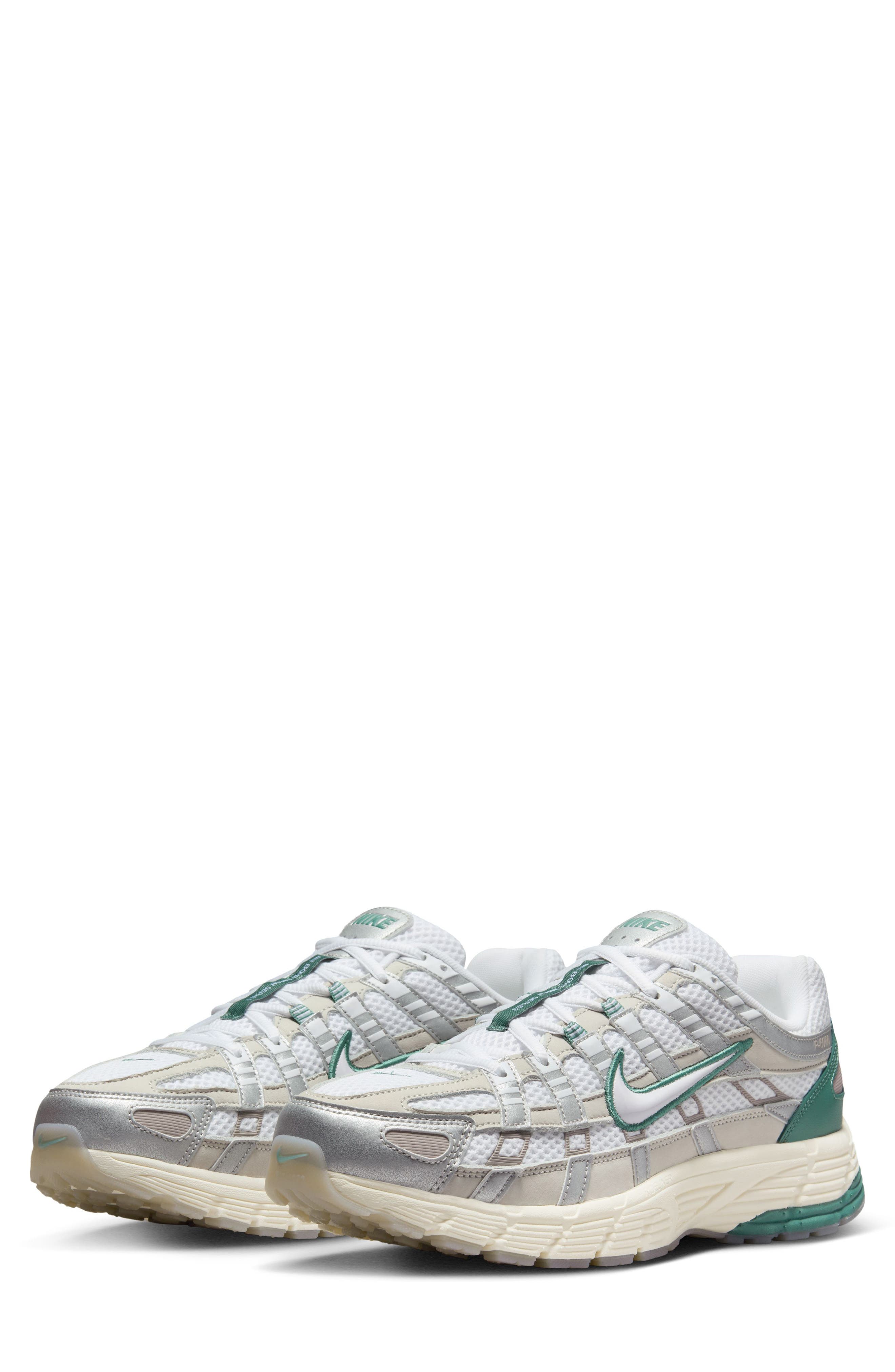 P-6000 Premium Sneaker, Main, color, LIGHT BONE/ WHITE/ SILVER