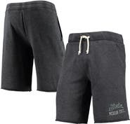 ALTERNATIVE APPAREL Men's Heathered Black Alternative Apparel Michigan State Spartans Victory Lounge Shorts