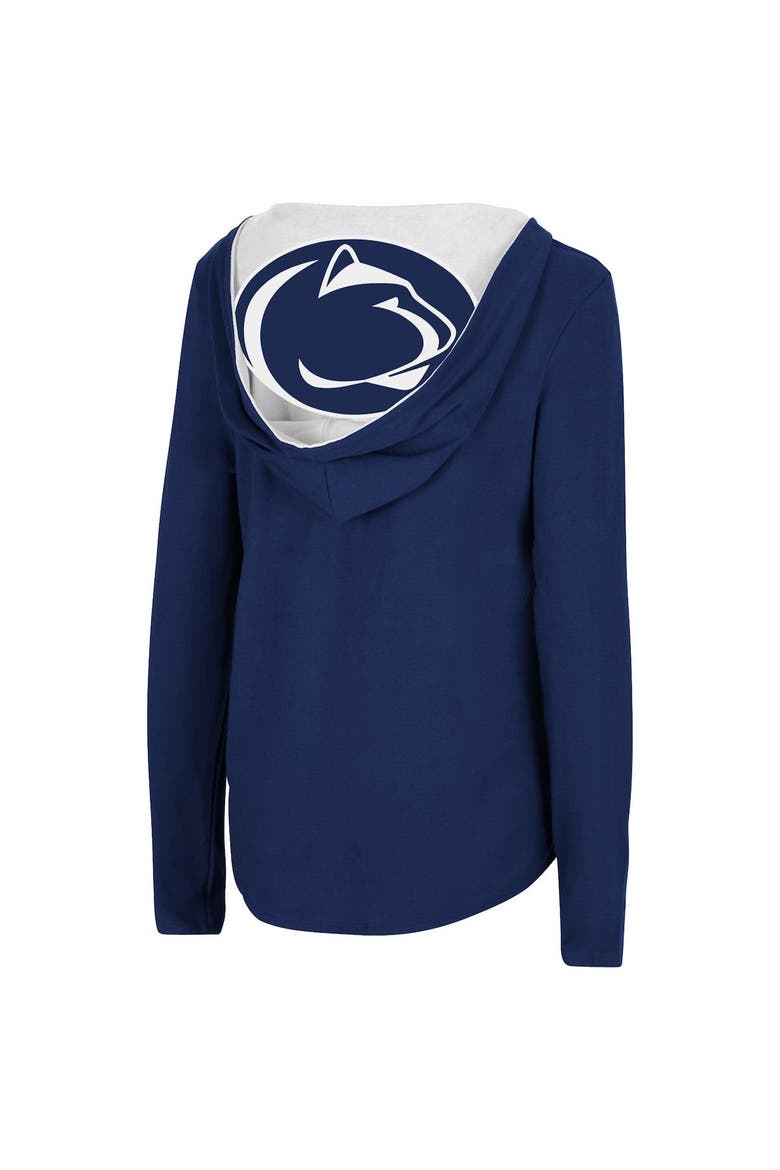 Women's Colosseum Navy Penn State Nittany Lions Catalina Hoodie Long Sleeve T-Shirt, Alternate, color, Navy