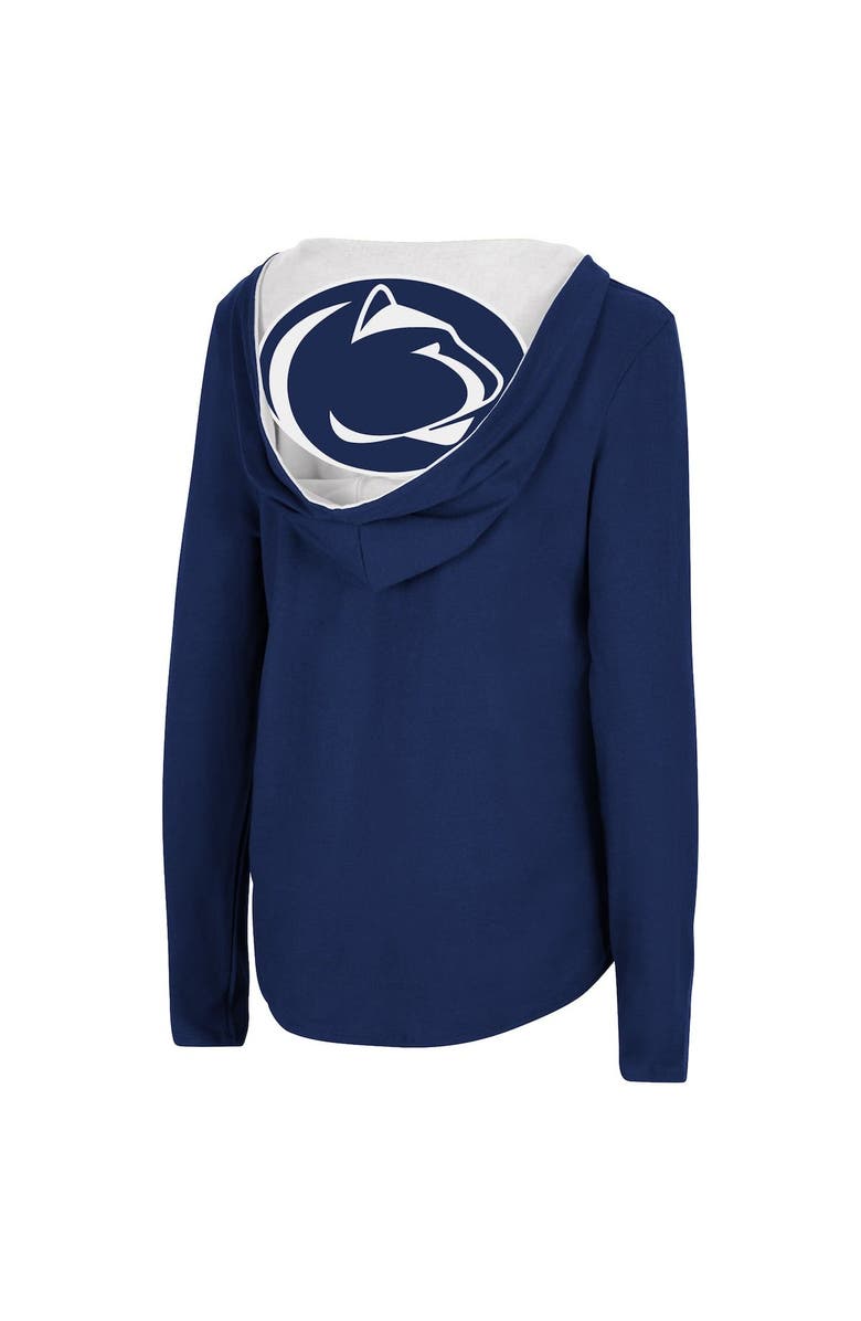 COLOSSEUM Women's Colosseum Navy Penn State Nittany Lions Catalina Hoodie Long Sleeve T-Shirt, Alternate, color, Navy