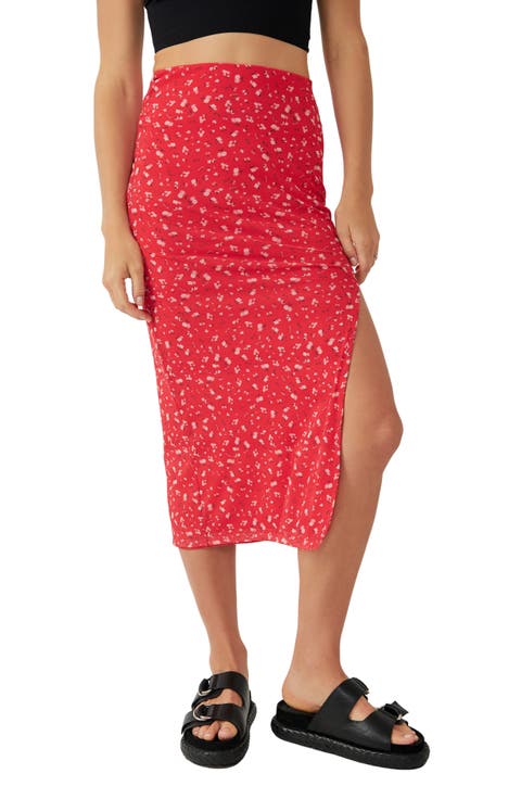 Rosalie Floral Print Mesh Skirt