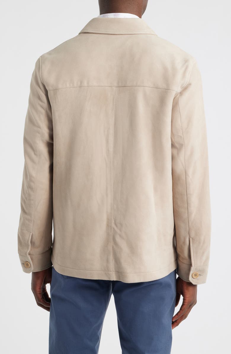 Bugatchi Suede Shirt Jacket, Alternate, color, Willow