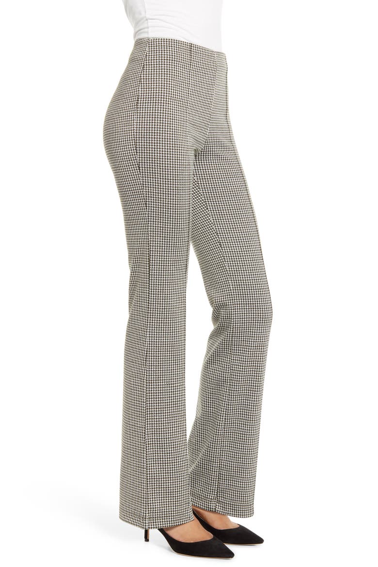 Lyssé Houndstooth Jacquard Flare Leggings, Alternate, color, OLIVE HOUNDSTOOTH
