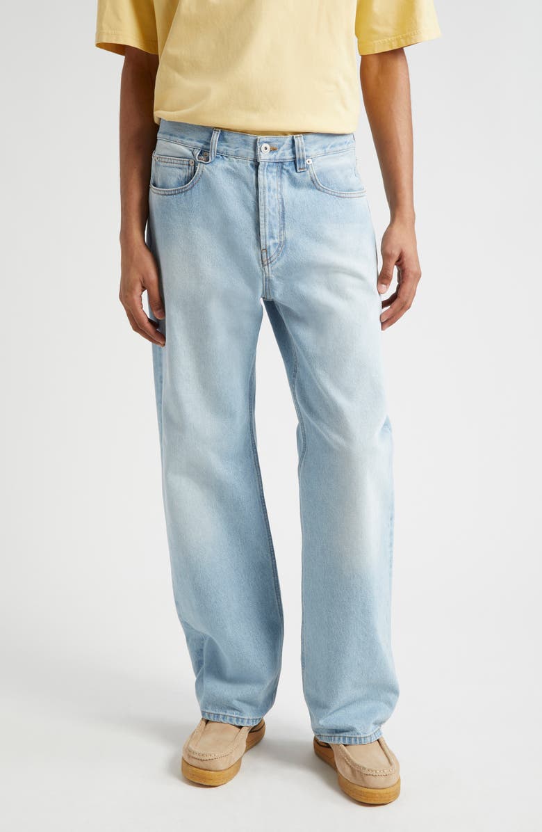 Jacquemus Le De Nimes Droit Straight Leg Jeans, Main, color, 