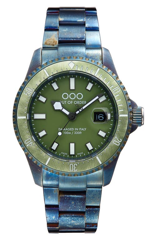 OUT OF ORDER Casanova Bracelet Watch, 44mm in Orange And Green  product