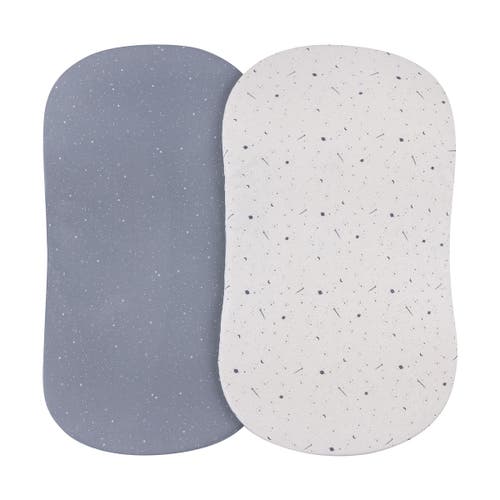Bassinet Sheets Baby Fitted Bassinet Sheet 2 Pack In Blue Celestial