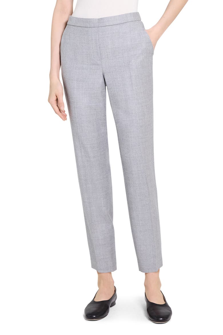 Sleek Flannel Treeca Pull-On Pants, Main, color, NEW LIGHT HEATHER