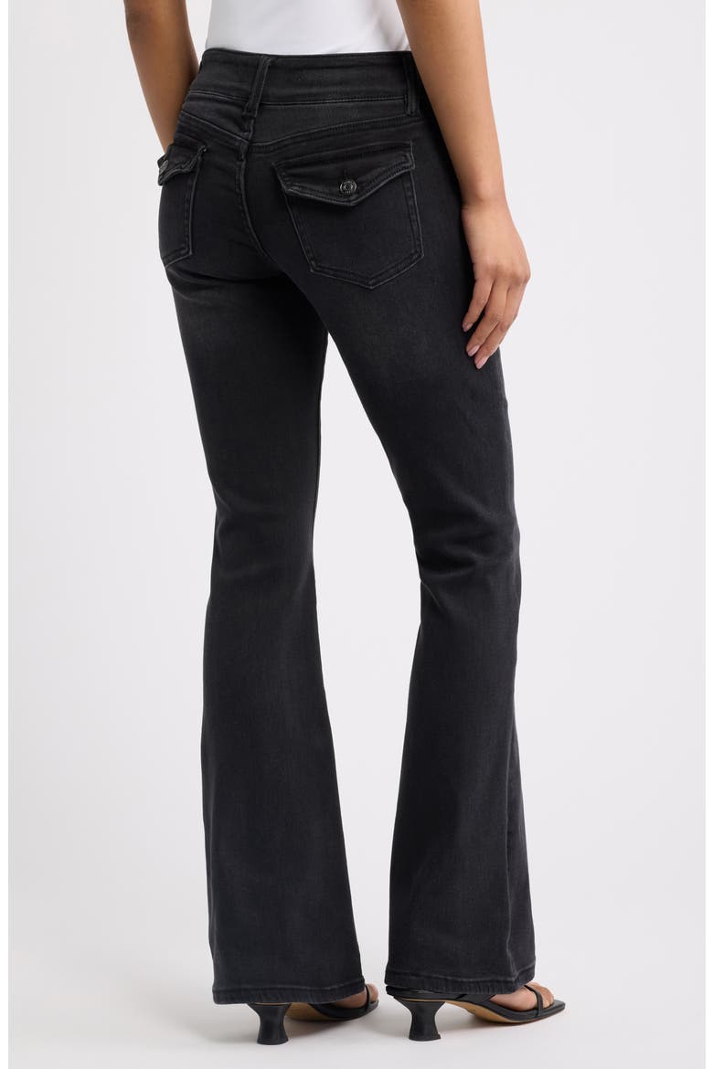 Taylor Low Rise Flare Jeans, Alternate, color, 36W - BLACK