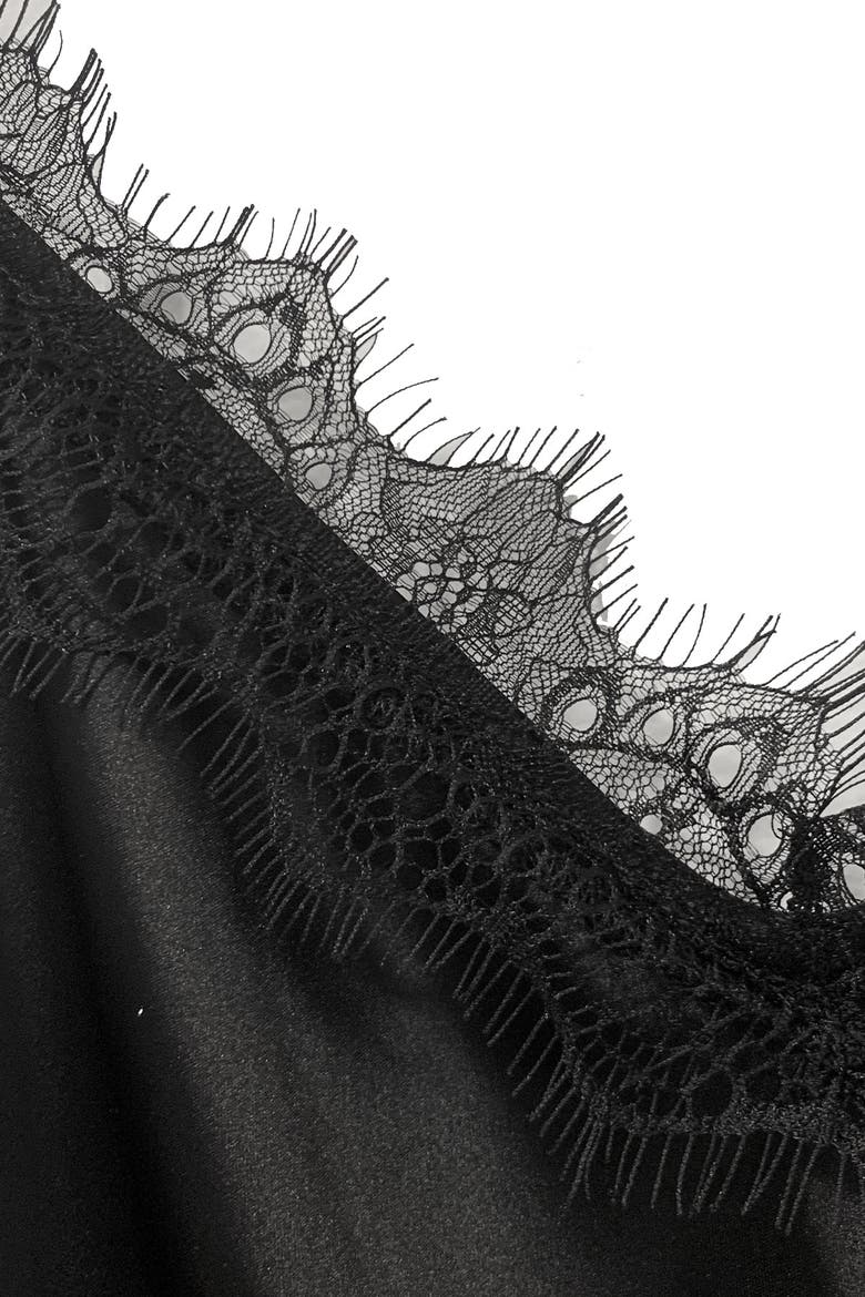Eva Lace Slip Dress, Alternate, color, Black
