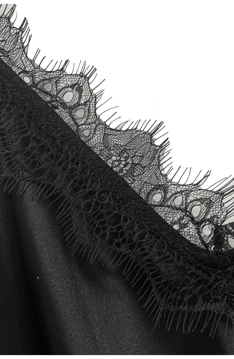 BAACAL Eva Lace Slip Dress, Alternate, color, Black