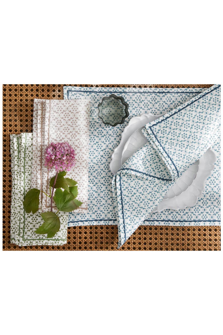 Laksha Set of 4 Linen Placemats, Alternate, color, CLOVER