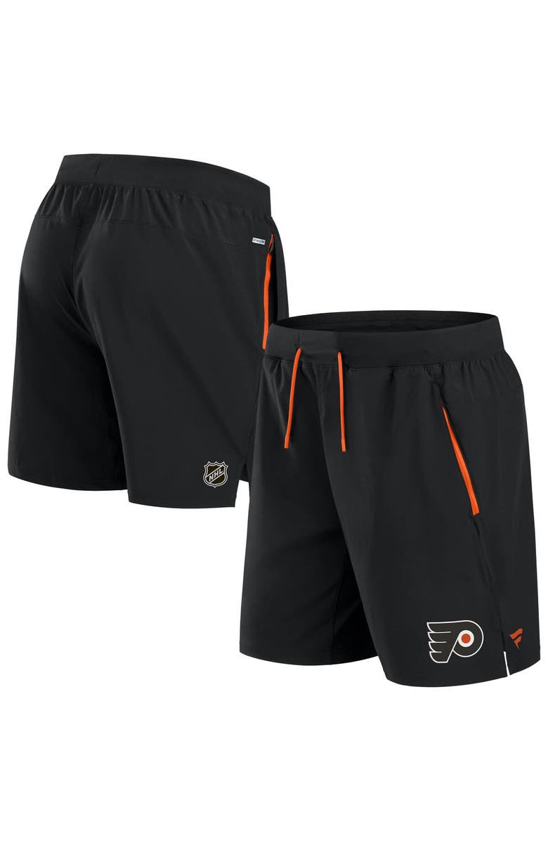 FANATICS Men's Fanatics  Black Philadelphia Flyers Authentic Pro Rink Performance Shorts, Main, color, 
