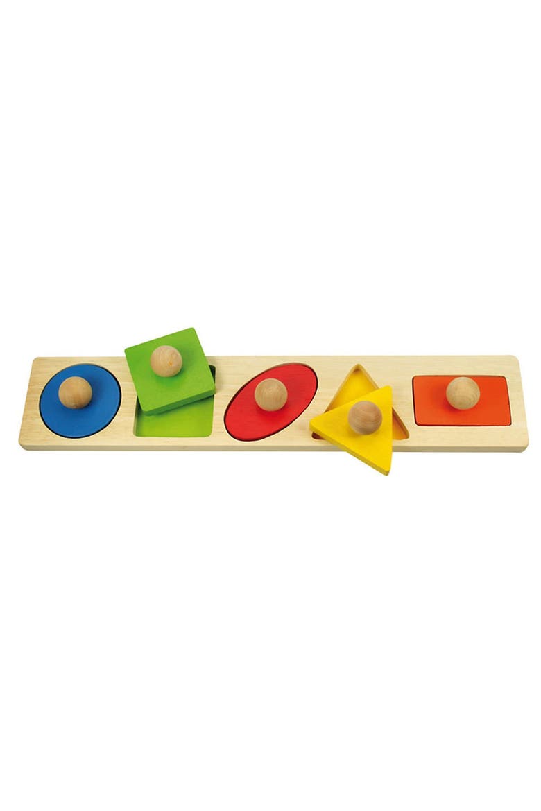 Shape Matching Board 5 Piece Toy Puzzle, Alternate, color, Multicolored