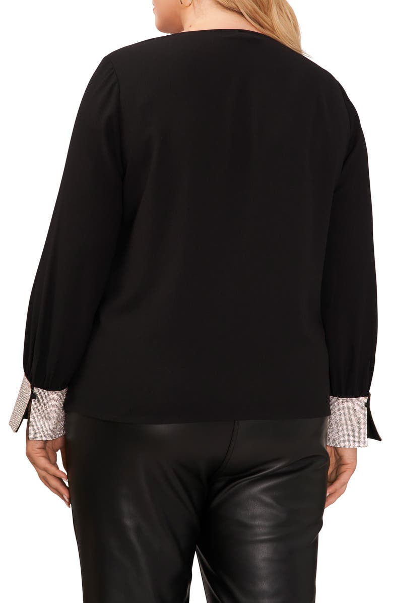 Halogen<sup>®</sup> Rhinestone Embellished V-Neck Top, Alternate, color, 