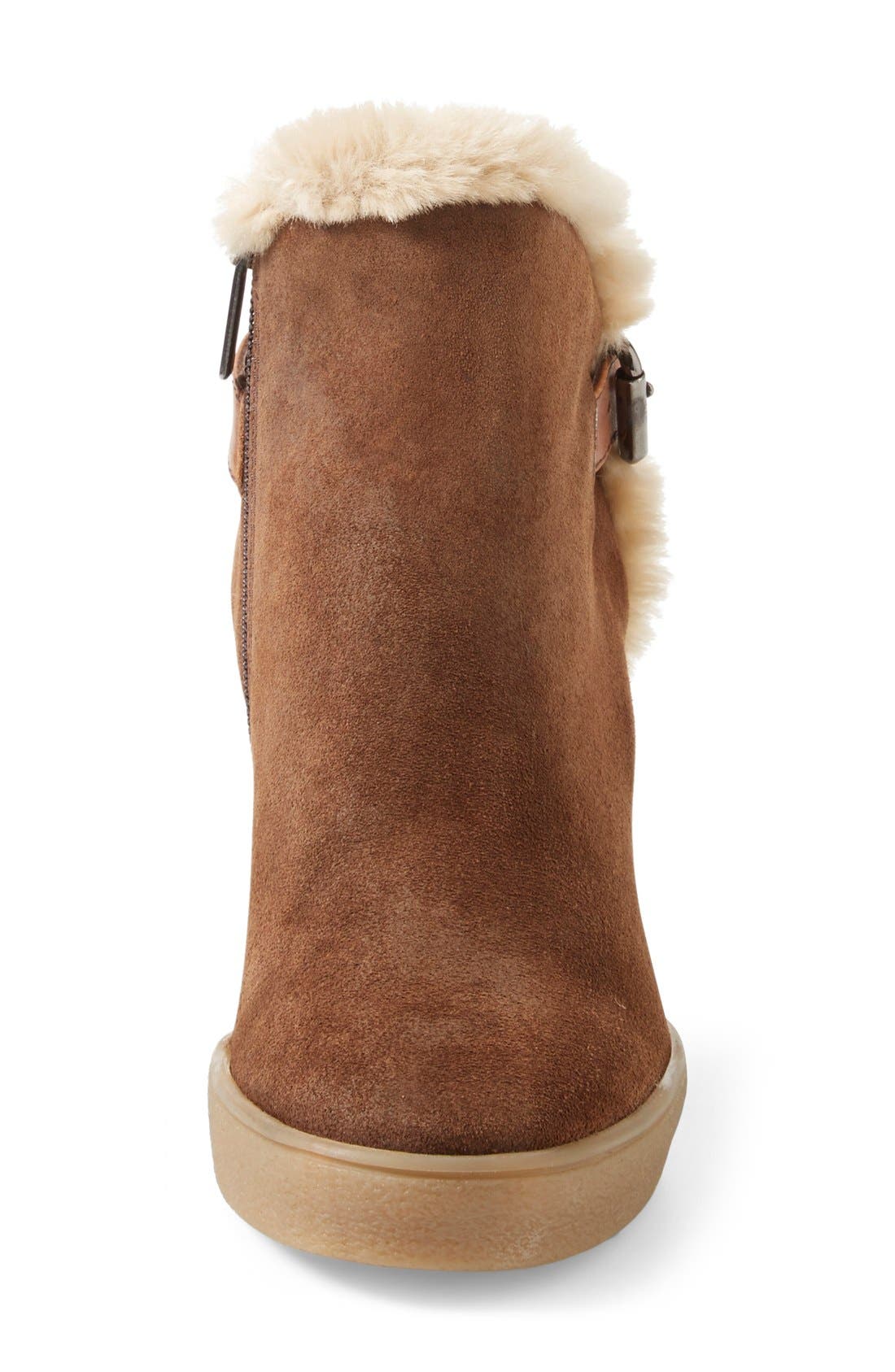 Aquatalia 'Cameron' Weatherproof Wedge Bootie, Alternate, color, Chestnut Suede