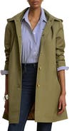 Lauren Ralph Lauren Balmacaan Hooded Raincoat
