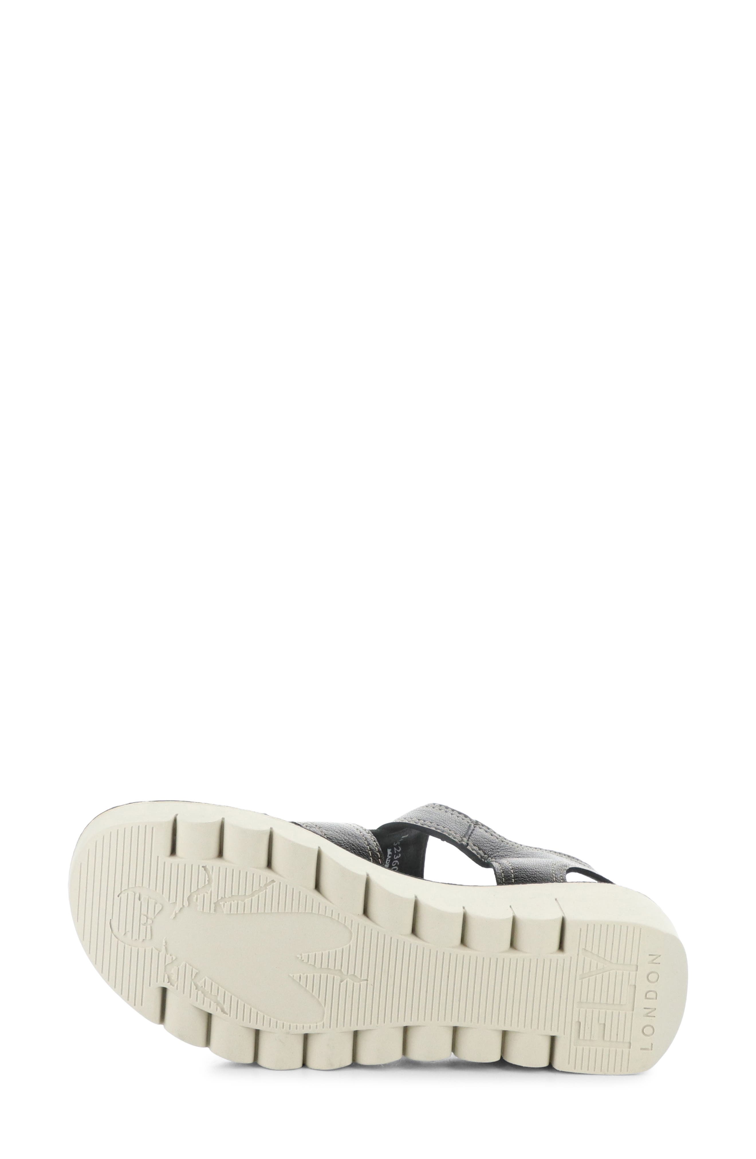 Fly London Yudd Platform Wedge Sandal, Alternate, color, Black