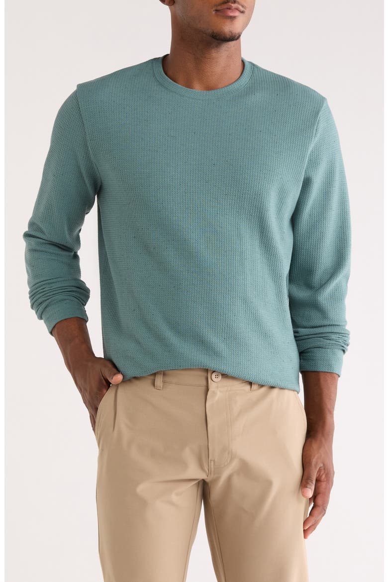Cloud Waffle Crewneck Tee, Main, color, SILVER PINE