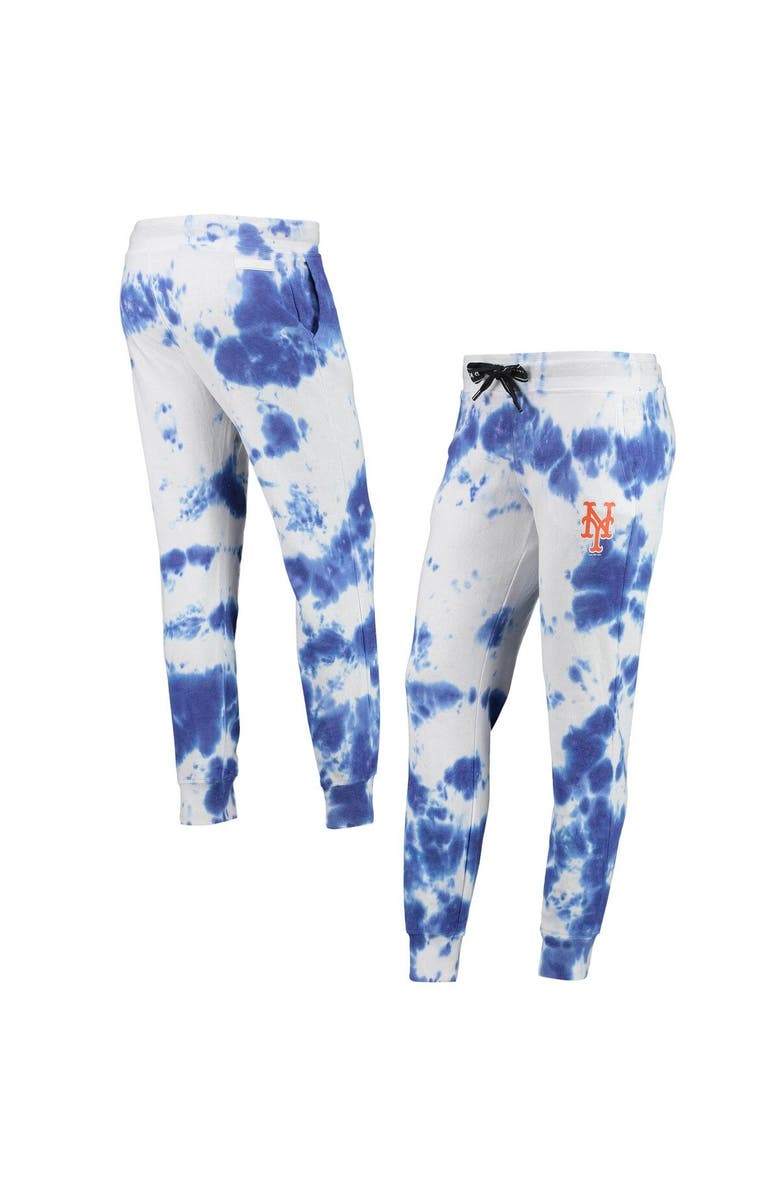 DKNY SPORT Women's DKNY Sport White/Royal New York Mets Melody Tie-Dye Jogger Pants, Main, color, White