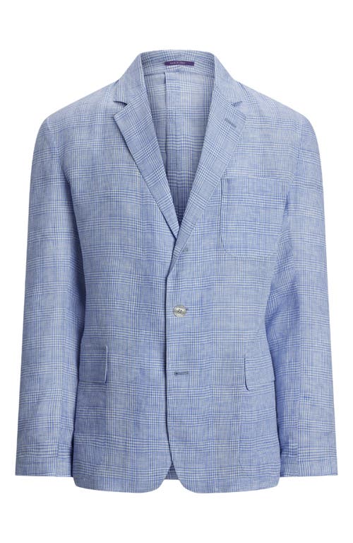 Ralph Lauren Purple Label Glen Check Single Breasted Linen Sport Coat