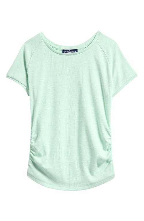 Freshman Kids' Ruched Cap Sleeve T-shirt In Blue
