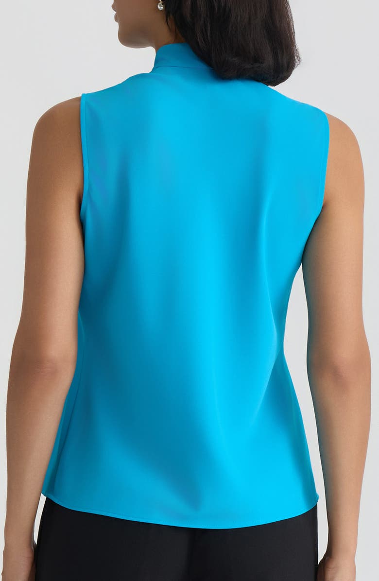 KASPER Sleeveless Tie Front Top, Alternate, color, Bright Azul
