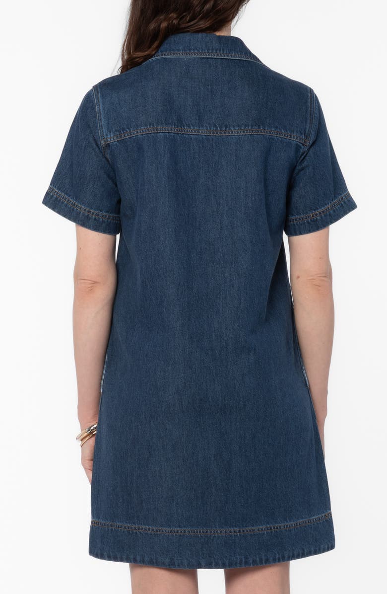 VELVET HEART Briella Denim Popover Dress, Alternate, color, Deep Indigo