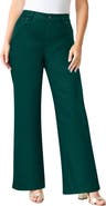 Roaman's Plus Size 24/7 Stretch Wide Leg Jean