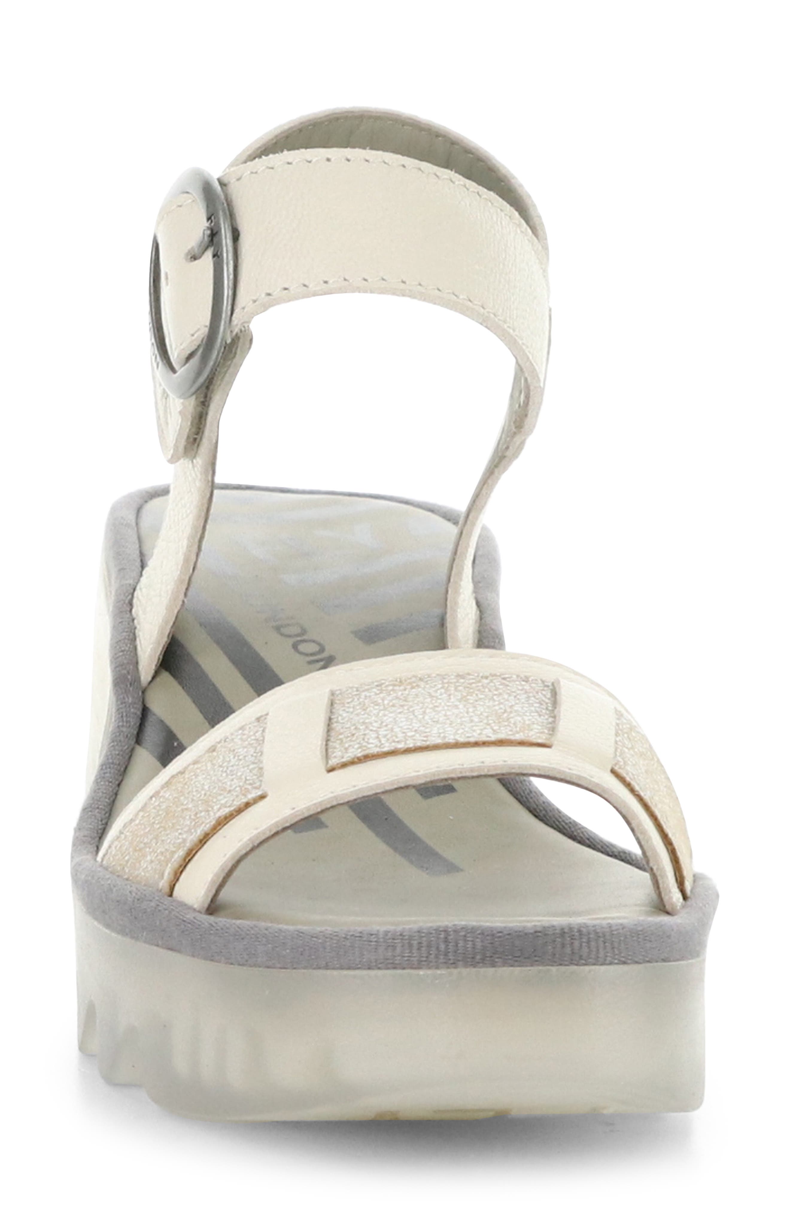 Beik Ankle Strap Platform Wedge Sandal, Alternate, color, 000 OFF WHITE/ PL
