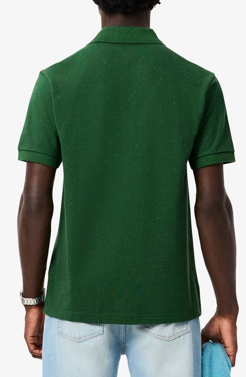 Lacoste Stretch Pique Short-sleeve Slim Fit Polo Shirt In Green