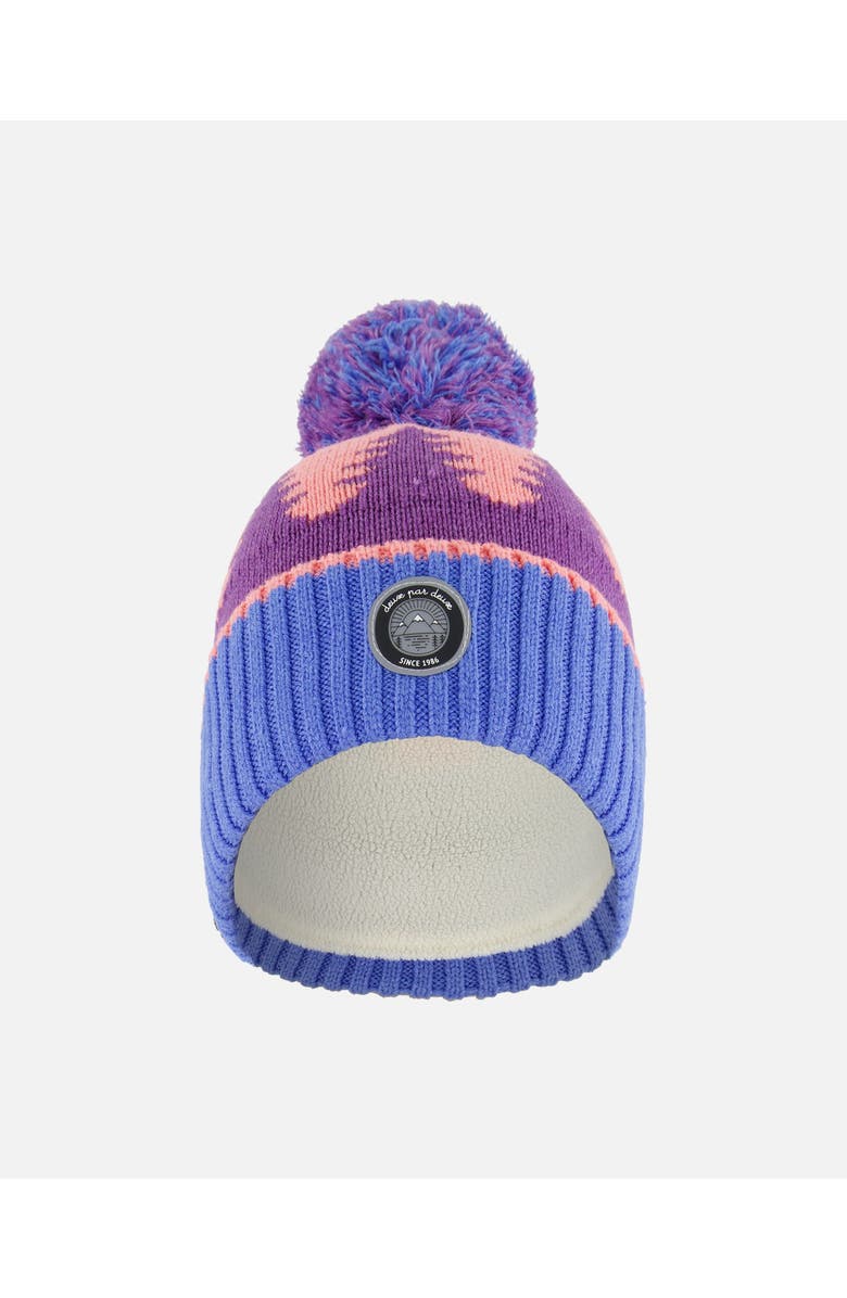 Deux par Deux Girl's Knit Hat Mauve Pine And Blue, Main, color,