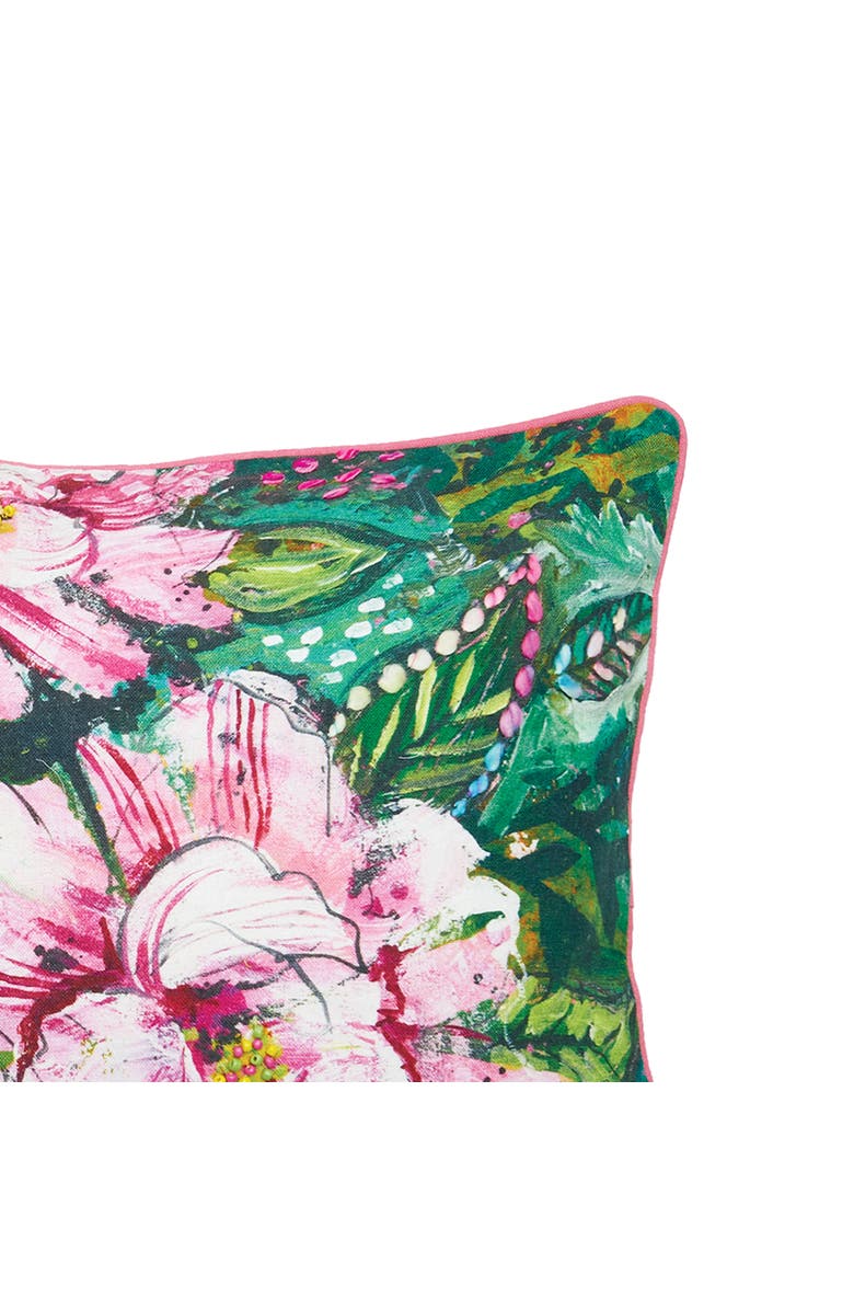 C&F Home Peony Pink Flowers HD Printed Cotton Blend Lumbar Accent Pillow 14" x 22", Alternate, color, Pink