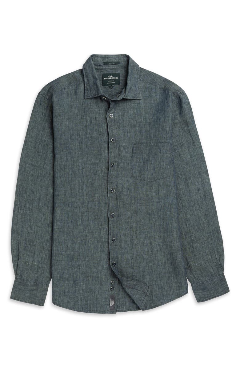 Rodd & Gunn Coromandel Button-Up Linen Shirt, Alternate, color, Ash