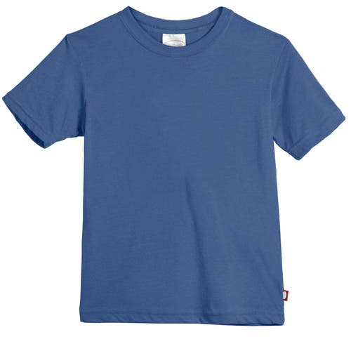 City Threads Kids' Boys Organic Cotton Soft Jersey Short Sleeve Crew Tee In Blue