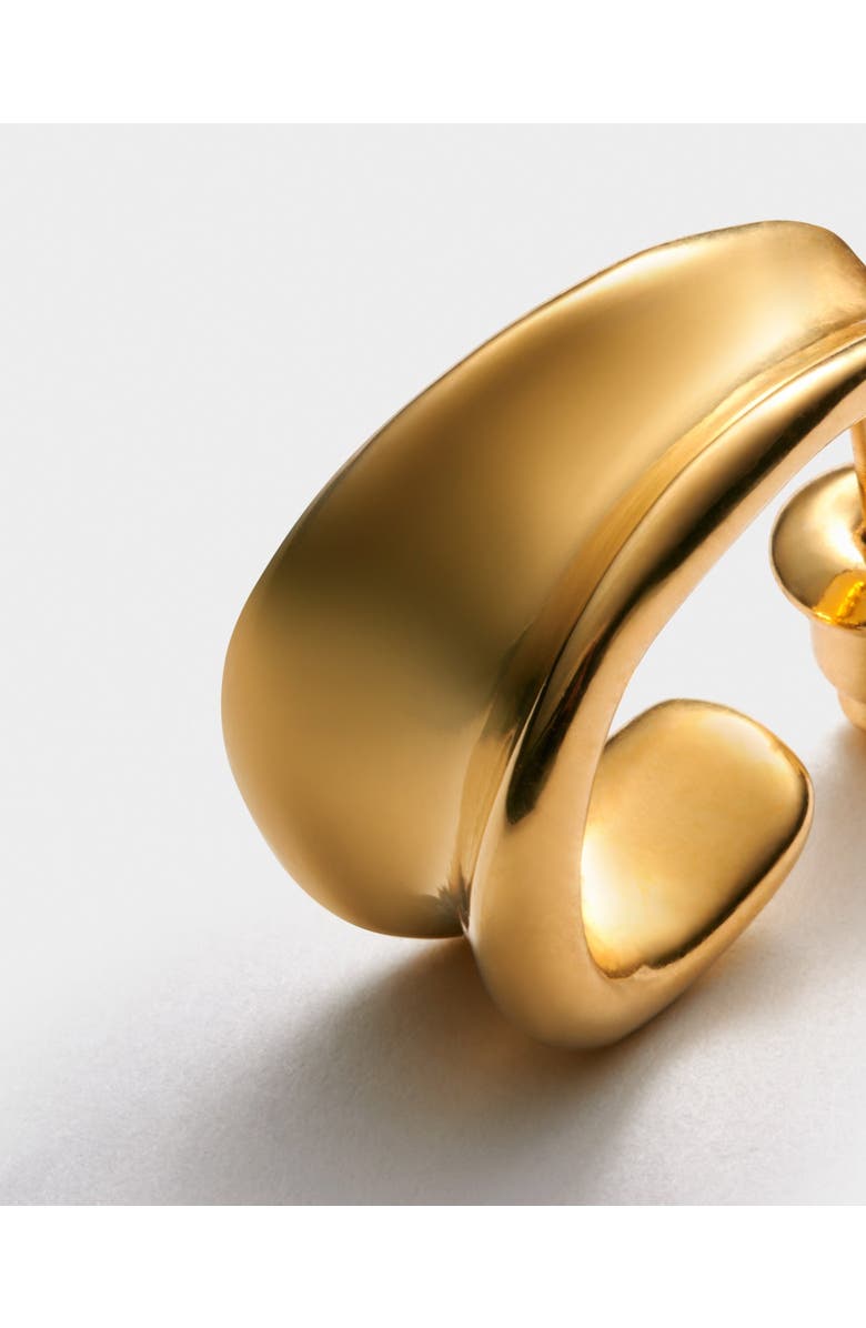 Katie Loxton Molten Luxe Waterproof Gold Hoop Earrings, Alternate, color, Gold