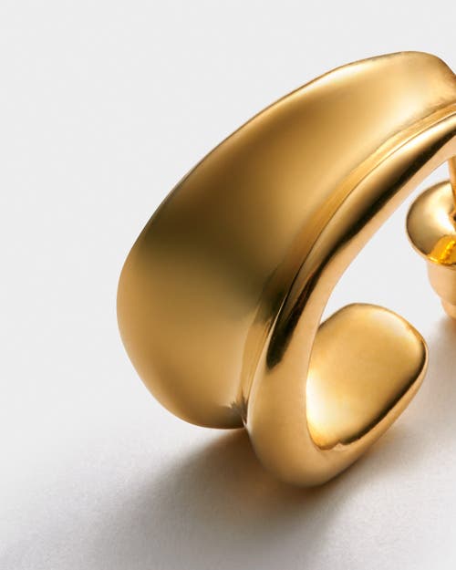 Katie Loxton Molten Luxe Waterproof Gold Hoop Earrings In Gold