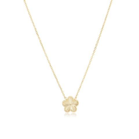 Fluted Single Flower Necklace
