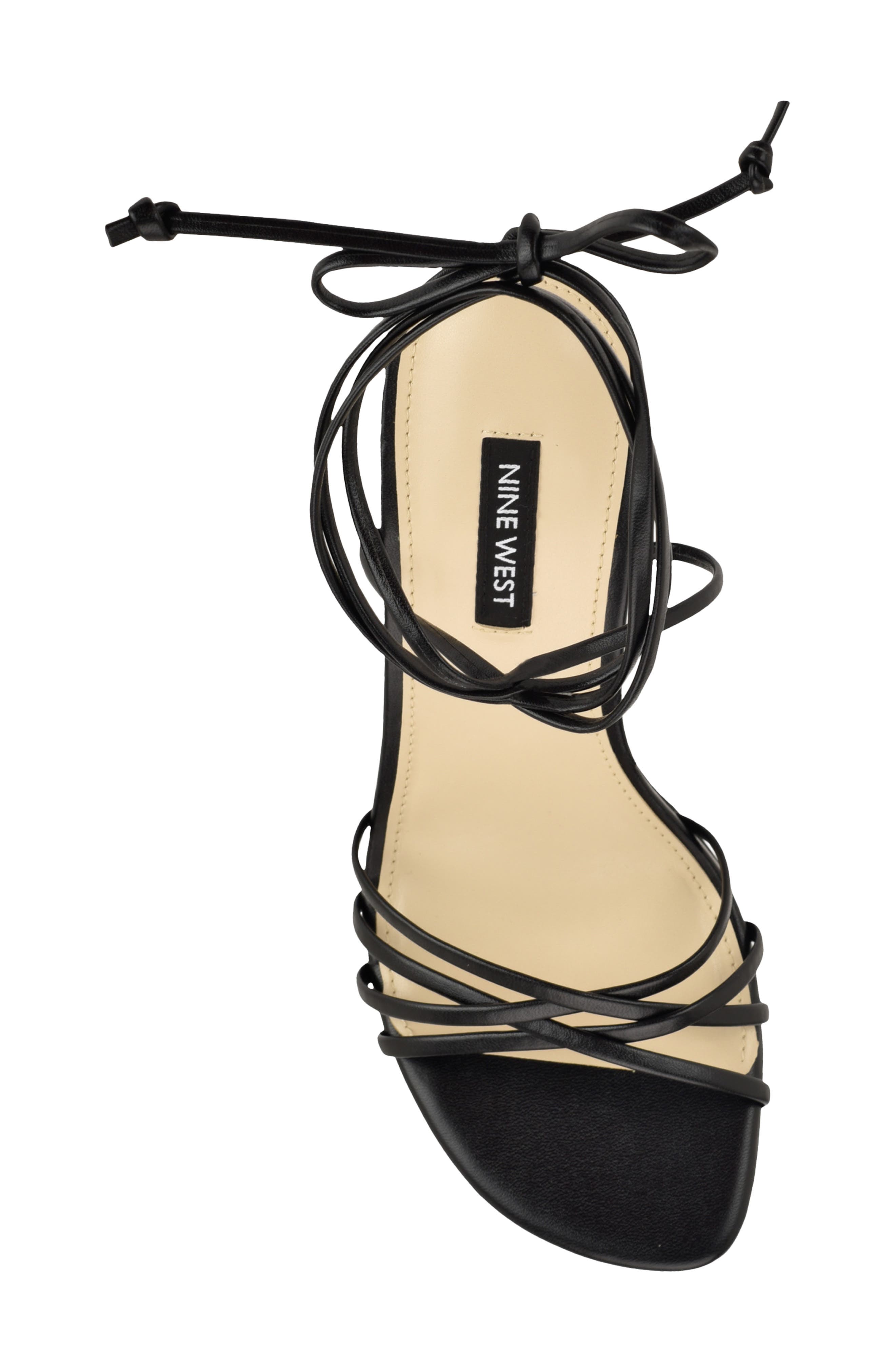 Nine West Opela Ankle Wrap Sandal, Alternate, color, Black