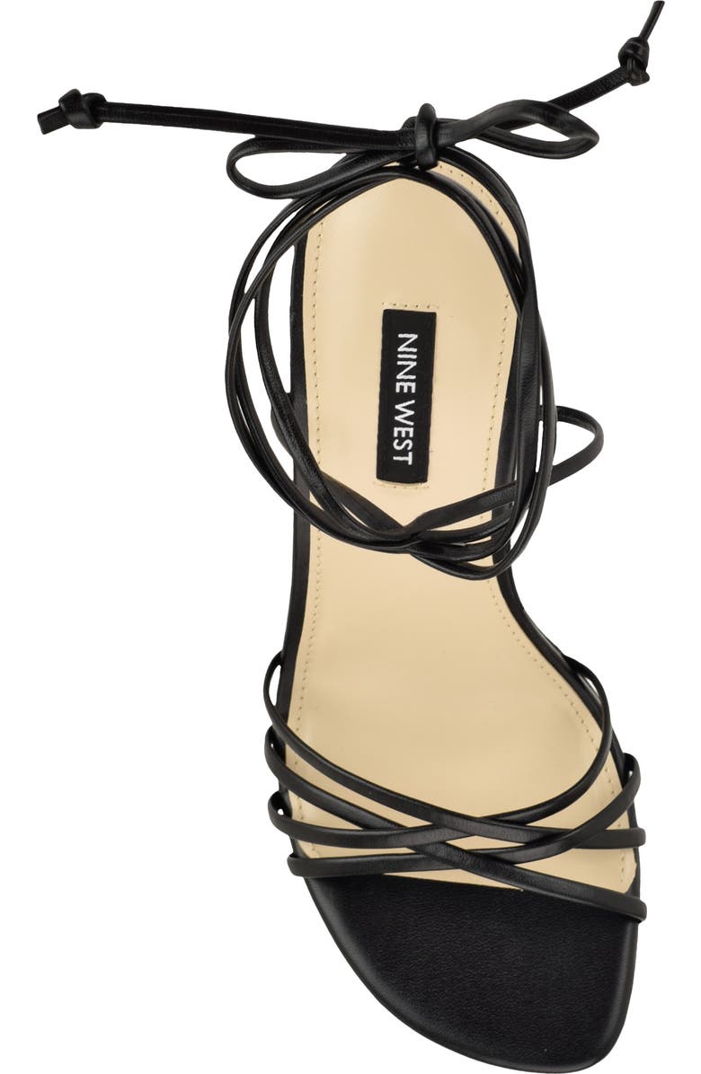 Nine West Opela Ankle Wrap Sandal, Alternate, color, Black