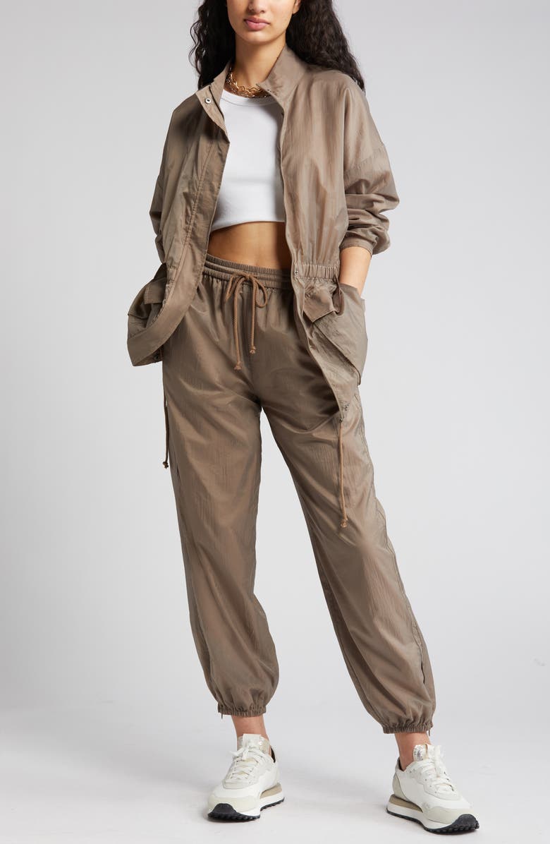 Open Edit Drawstring Waist Oversize Jacket, Main, color, 