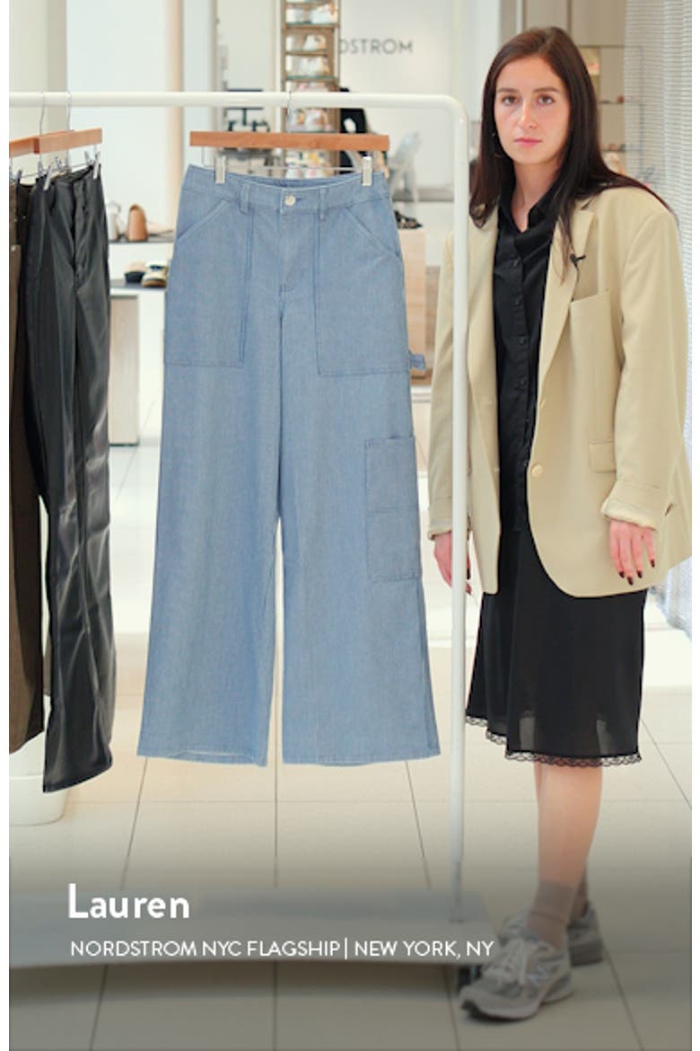 Workwear Stripe Wide Leg Jeans video