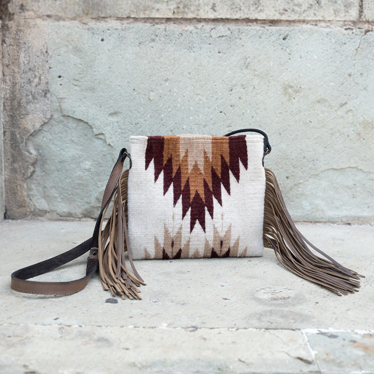 Amasouk Copal Fringe Crossbody, Alternate, color, White