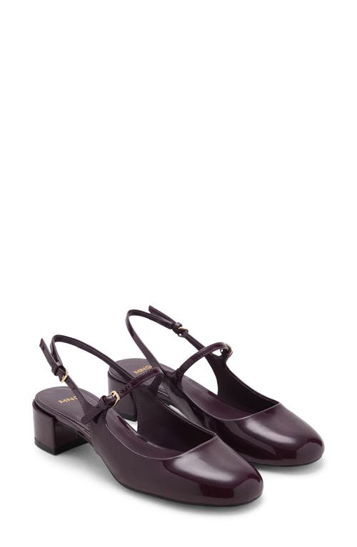 Mango Slingback Pump In Burgundy