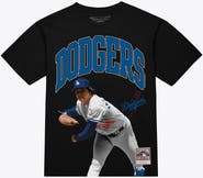 Mitchell & Ness Men's Mitchell & Ness Fernando Valenzuela Black Los Angeles Dodgers Photo Arch Player Graphic T-Shirt